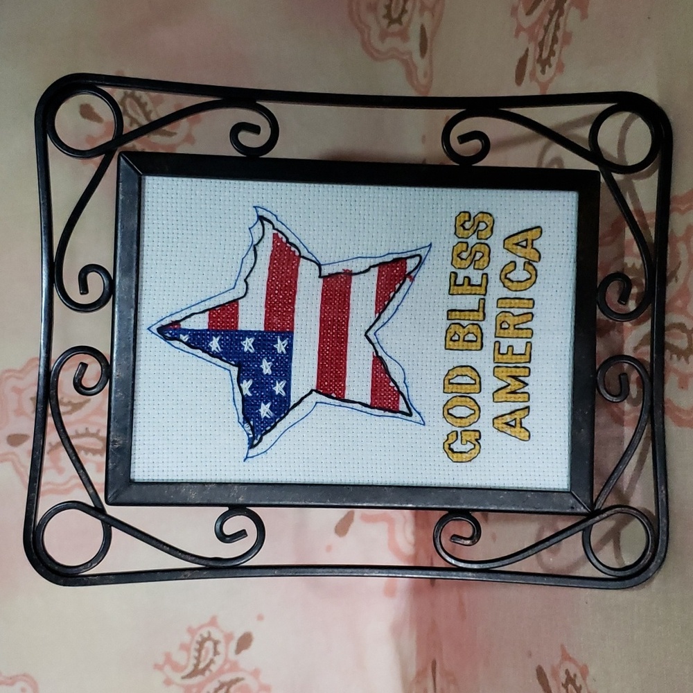 Cross Stitch God Bless America